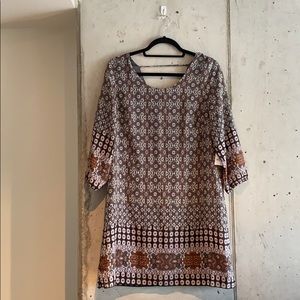 Charlotte Russe Bohemian Long Sleeve Dress | Med